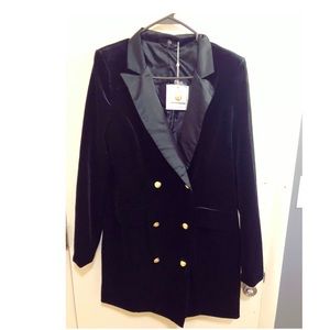 Misguided Velvet Blazer Dress